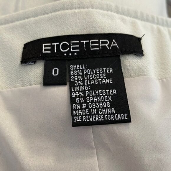 ETCETERA long blazer jacket snap closure office career event wear sz xs - Picture 5 of 8